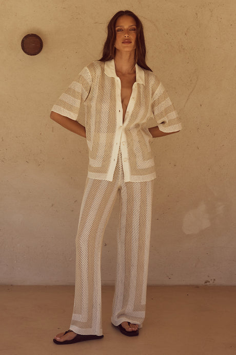 ZIGGY TOP - WHITE/SAND