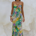 VELZY STRAPLESS DRESS - ESME PRINT
