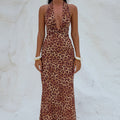 TENAYA MAXI DRESS - LEOPARD PRINT
