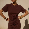 TAYLOR MINI DRESS - CHOCOLATE