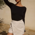 TATUM MINI SKIRT - STONE