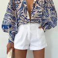 FLEETWOOD BLOUSE - SANTINO COBALT