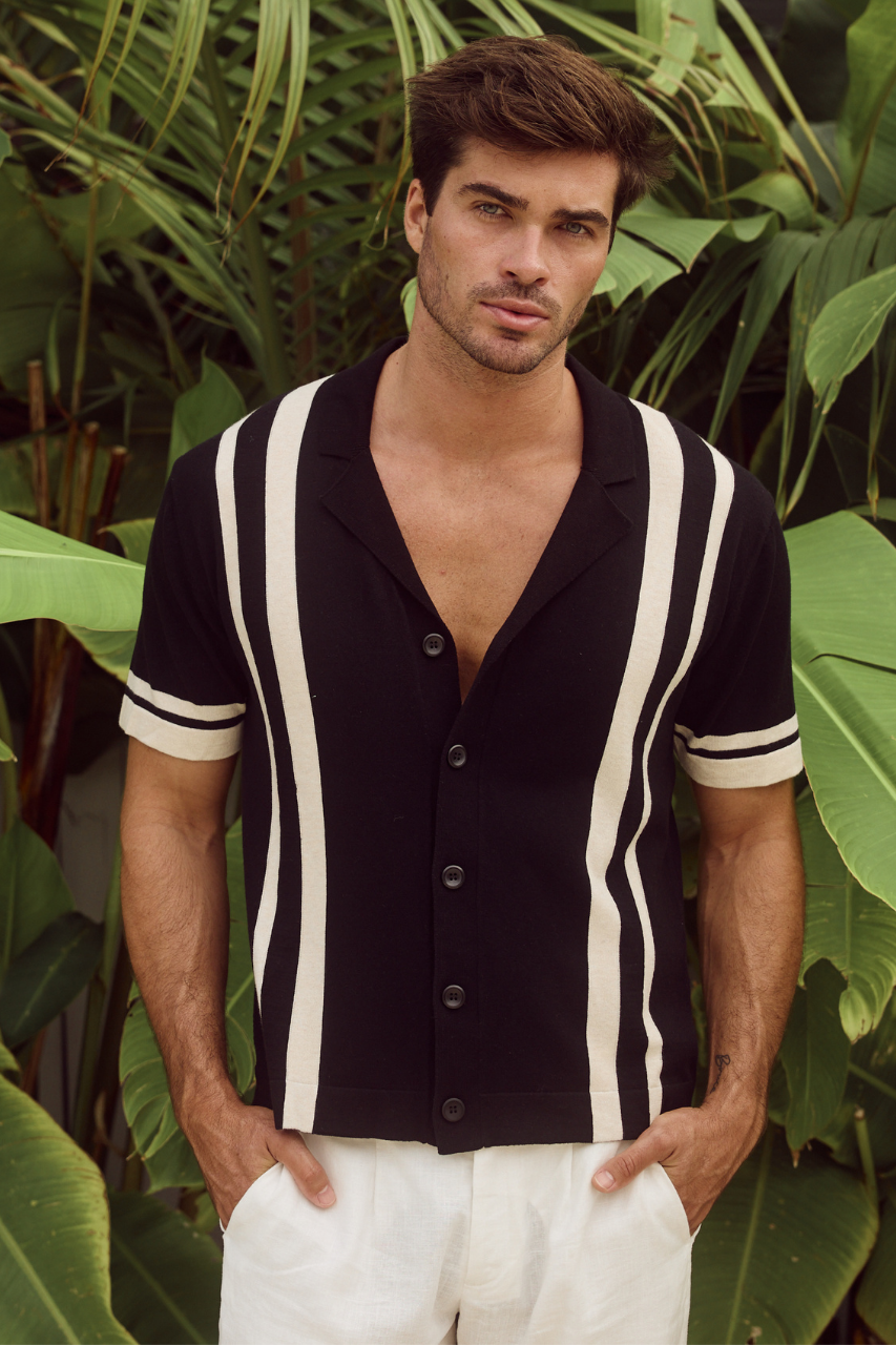 JOSHUA SHIRT - BLACK/SAND