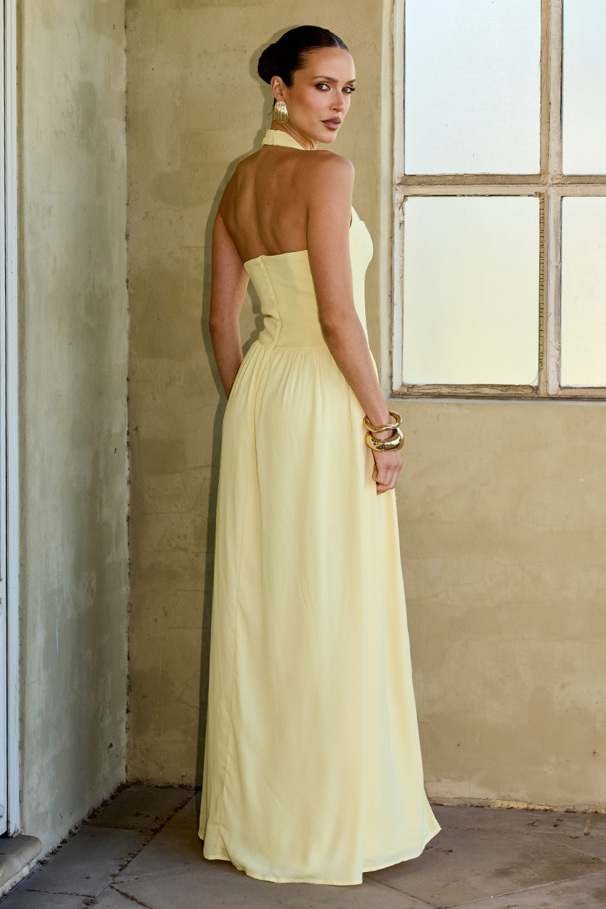 ABIGAIL SQUARE NECK MAXI DRESS - LEMON - ABIGAILSQUARENECKMAXIDRESS-LEMON-4