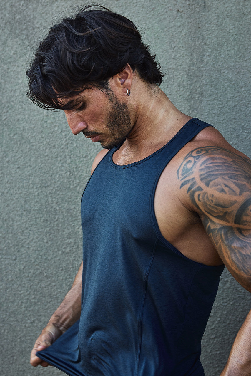 ADONIS MUSCLE TANK TOP - MIDNIGHT BLUE