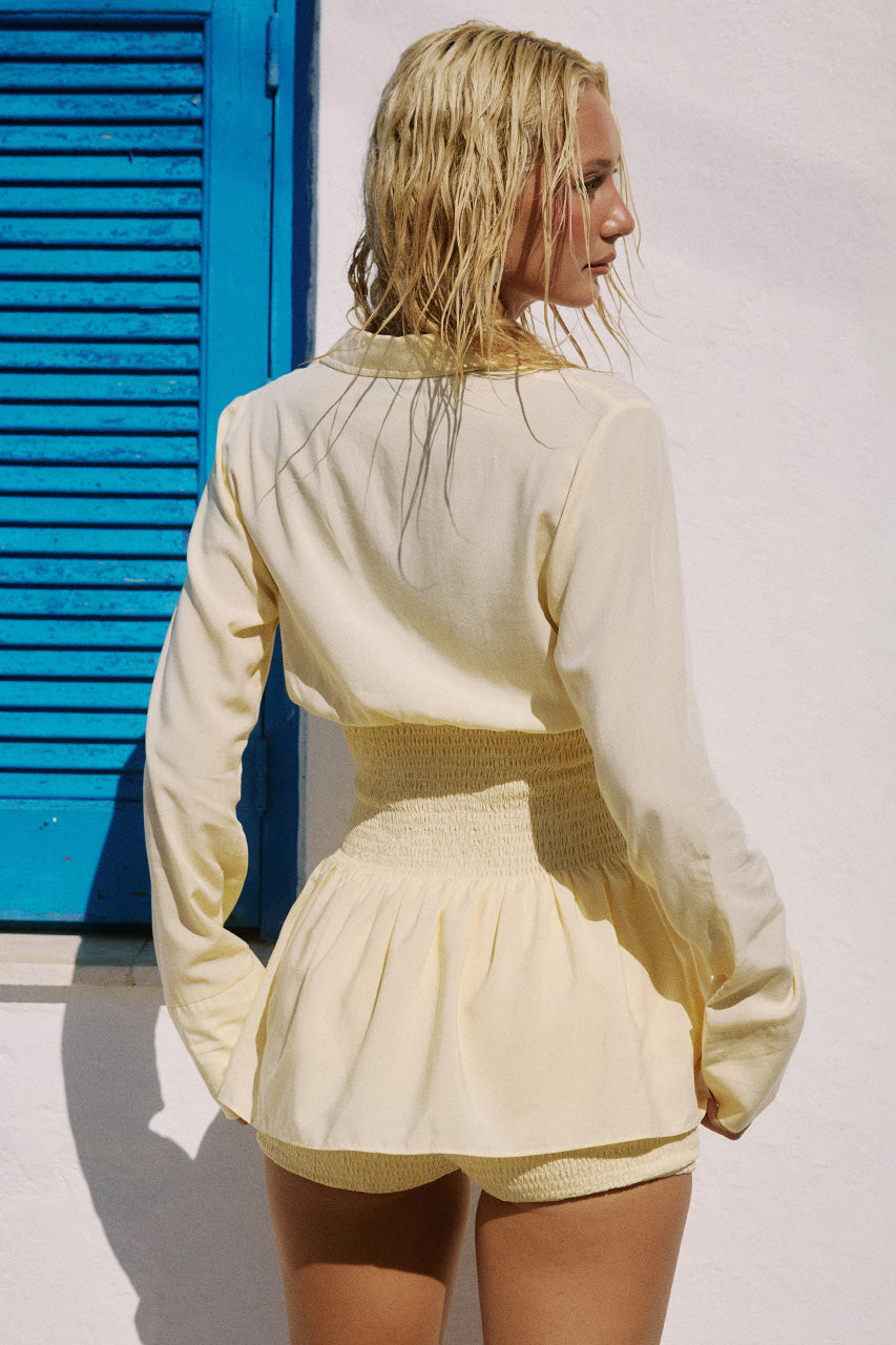 ADORA LONG SLEEVE SHIRRED SHIRT - LEMON - ADORA_LONG_SLEEVE_SHIRRED_SHIRT_X_ADORA_SHIRRED_HOT_SHORT-_LEMON-3