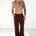 ALESSIO WIDE LEG TAILORED PANT - CHOCOLATE