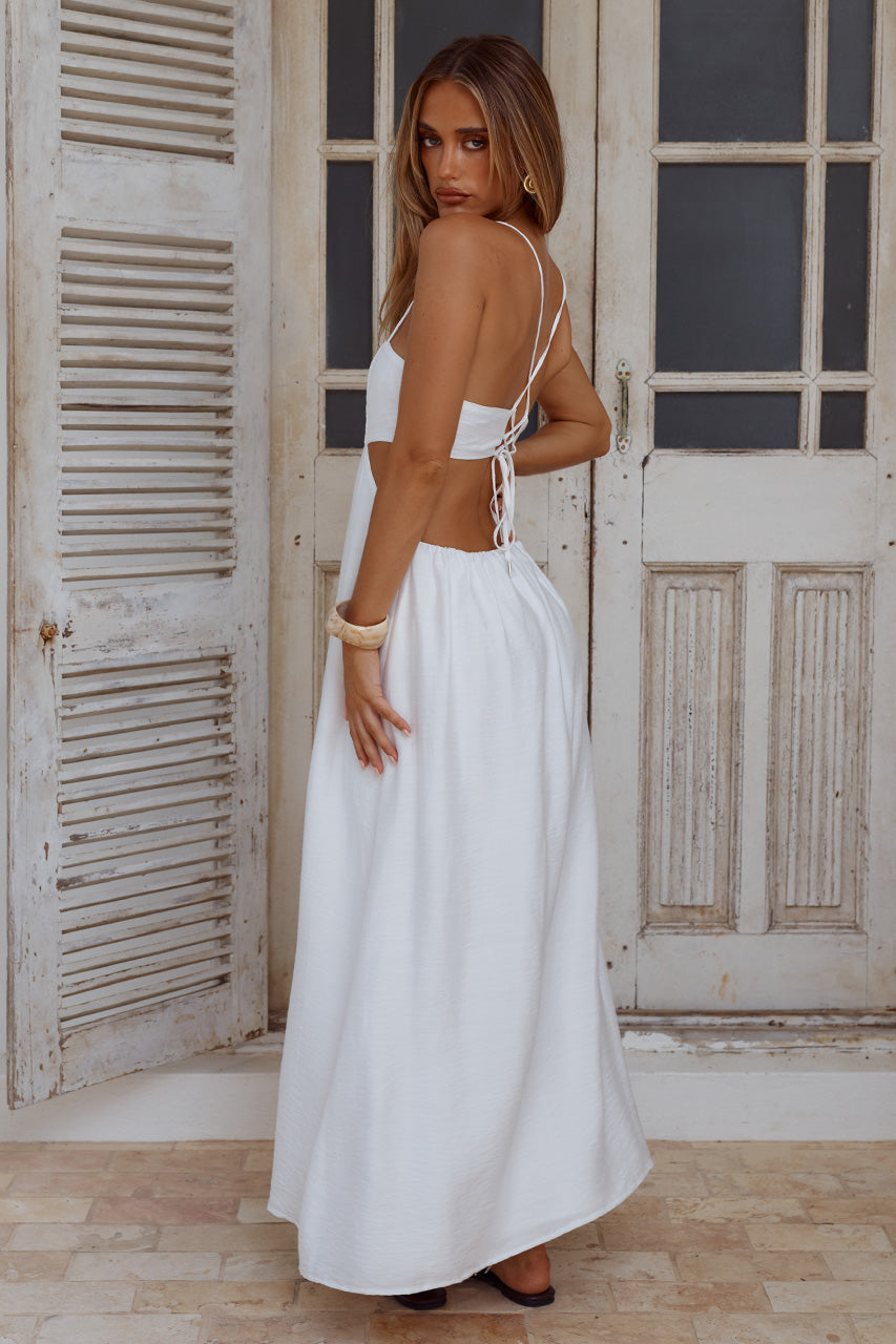 ALETHEA OPEN BACK MIDI DRESS - WHITE XXL - ALETHEAOPENBACKMIDIDRESS-WHITE-5