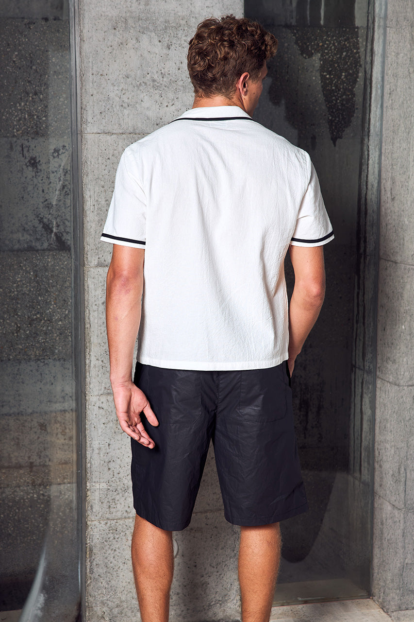 ALEXANDER SHORT SLEEVE SHIRT - WHITE/BLACK
