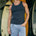 ALFIE RIBBED SINGLET - CHARCOAL