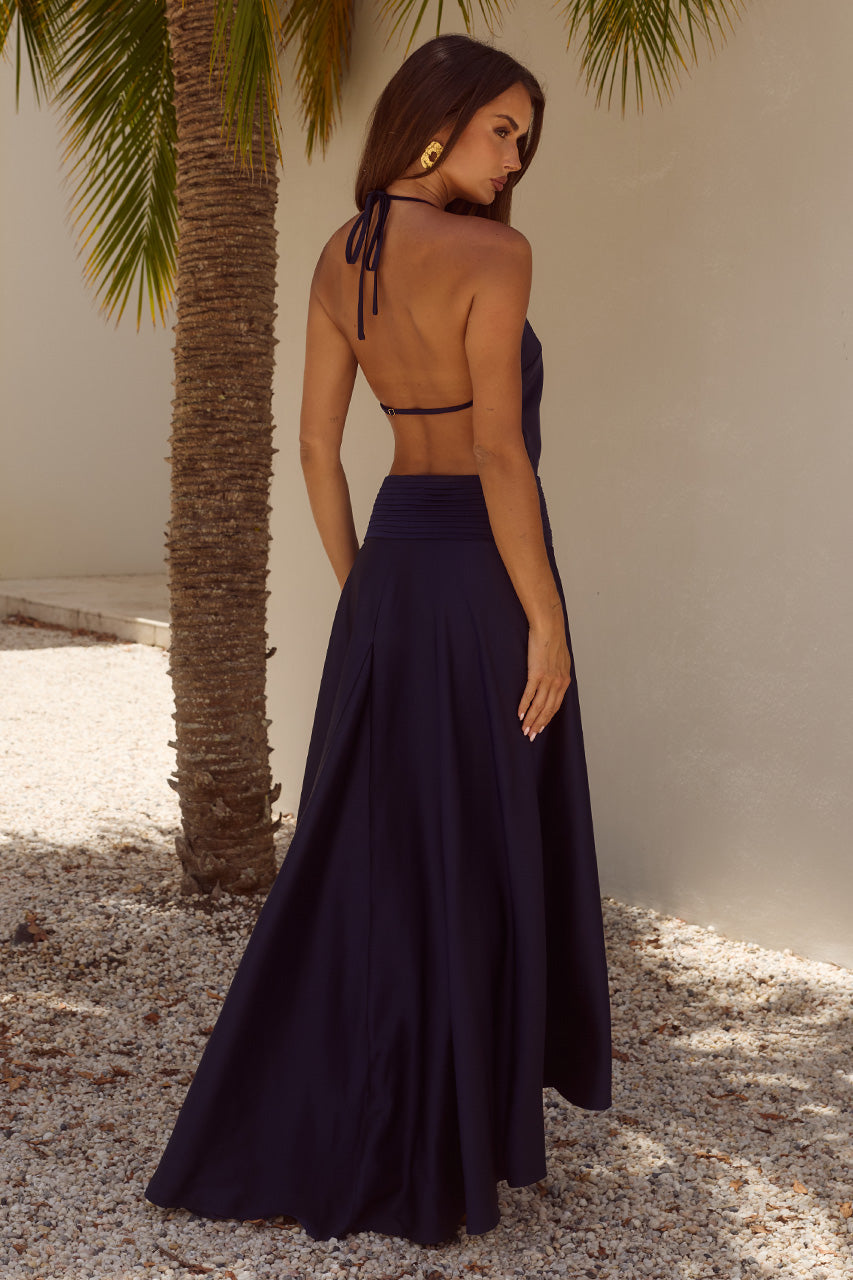 AMADINE DEEP V PLUNGE MAXI DRESS - NAVY - AMADINEDEEPVPLUNGEMAXIDRESS-NAVY-5