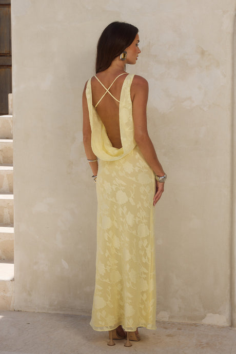 AMARNA MAXI DRESS - LEMON