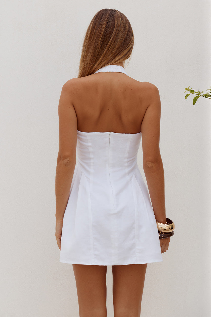 AMPHORA HALTER MINI DRESS - WHITE - AMPHORAHALTERMINIDRESS-WHITE-8
