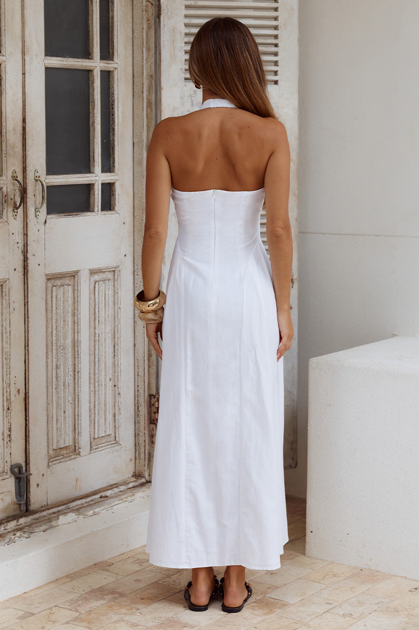 ANDORA HALTER MAXI DRESS - WHITE