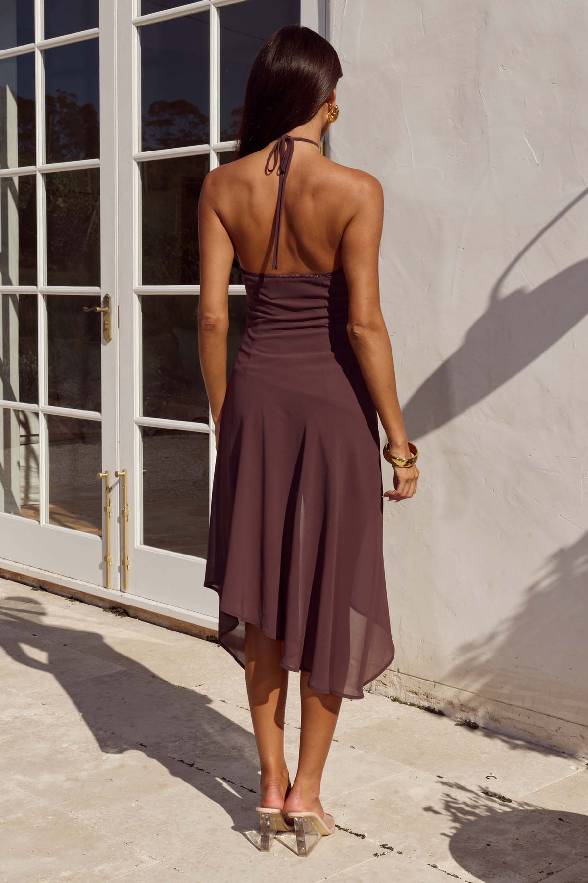 ANGELINE HANDKERCHIEF MINI DRESS - CHOCOLATE - ANGELINEHANDKERCHIEFMINIDRESS-CHOCOLATE-4