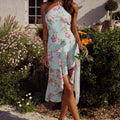 ANGELINE HANDKERCHIEF MINI DRESS - ODESSA BLUE