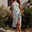 ANGELINE HANDKERCHIEF MINI DRESS - ODESSA BLUE