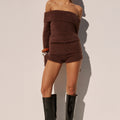 ANNELIESE KNIT HOT SHORT - CHOCOLATE