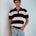 ANTONY ZIP POLO KNIT TOP - BLACK/SAND