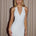 ARCHER COLLAR ZIP FRONT MINI DRESS - WHITE