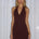 ARCHER COLLAR ZIP FRONT MINI DRESS - BITTER CHOCOLATE