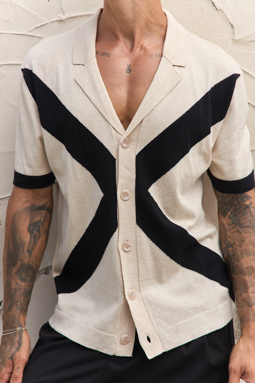 ARCHIE SHIRT - SAND/BLACK - ARCHIESHIRT-SAND_BLACK-1