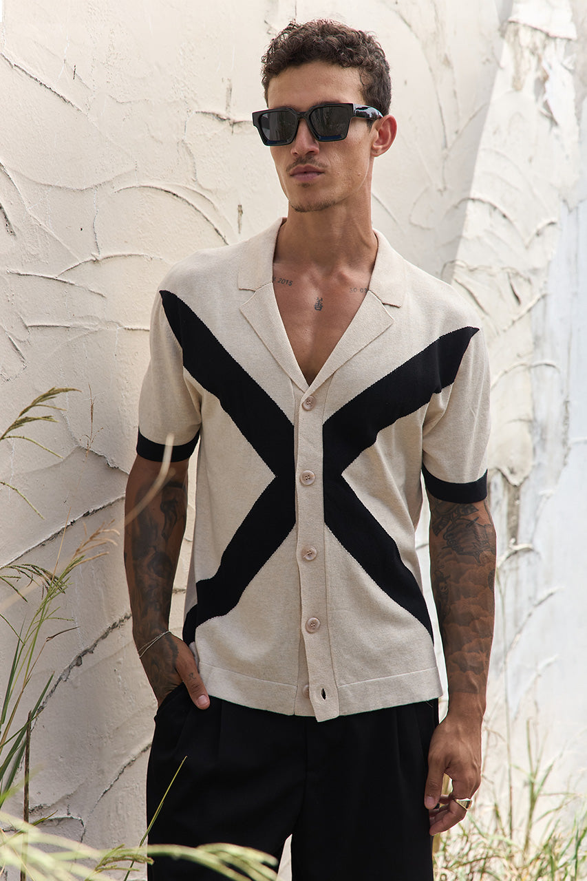 ARCHIE SHIRT - SAND/BLACK - ARCHIESHIRT-SAND_BLACK