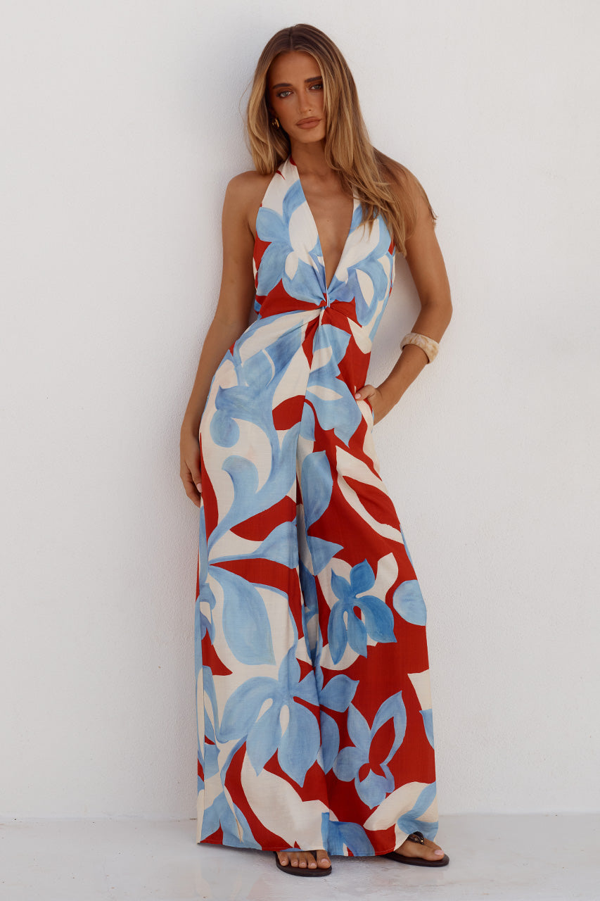 ARLETTE HALTER JUMPSUIT - AMOREE RED XXL - ARLETTEHALTERJUMPSUIT-AMOREERED