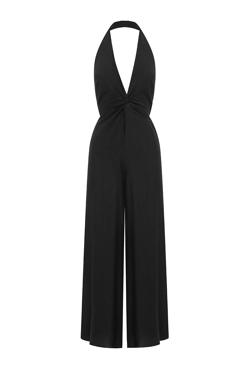ARLETTE HALTER JUMPSUIT - BLACK XXL - ARLETTEHALTERJUMPSUIT-BLACK