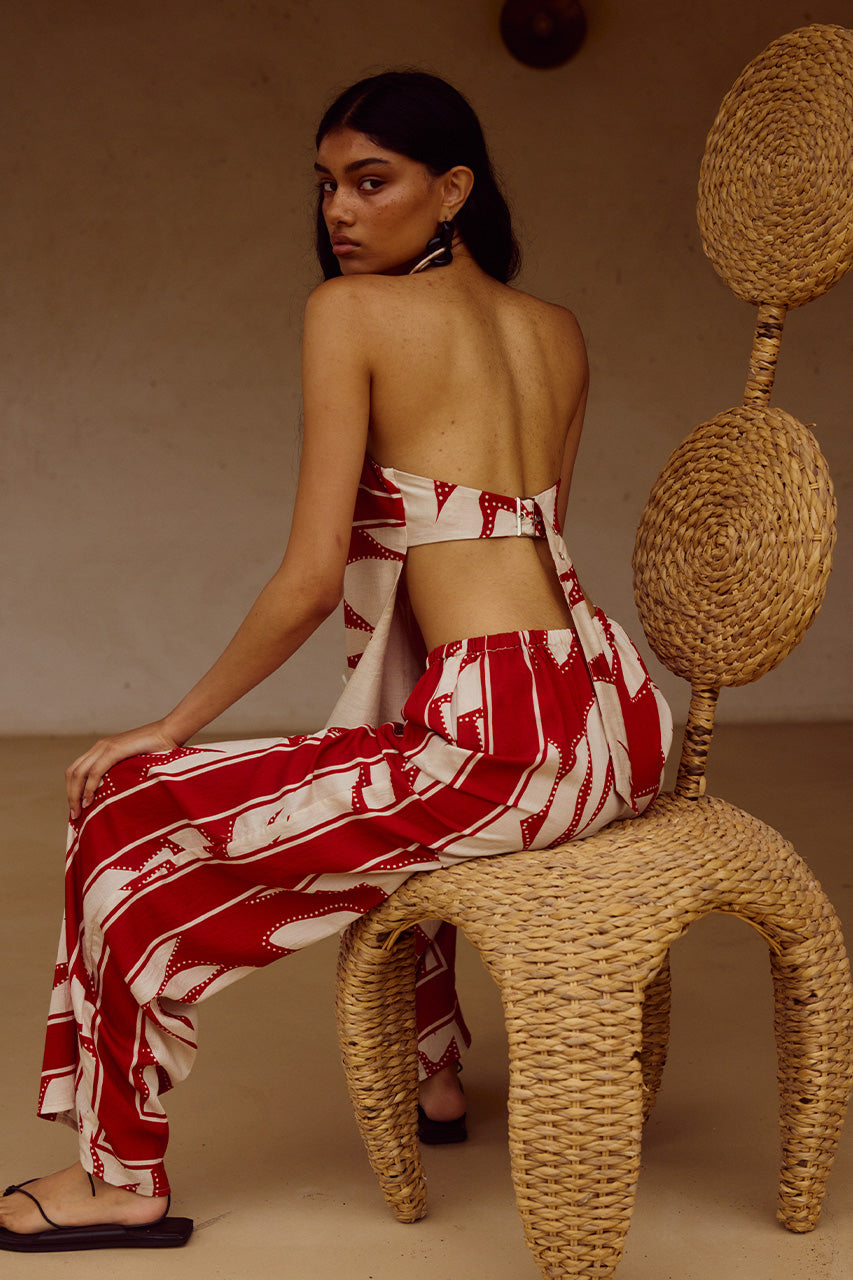 ARLETTE STRAPLESS TOP - ARLETTE RED - ARLETTESTRAPLESSTOPARLETTEREDxARLETTEPALAZZOPANT_9