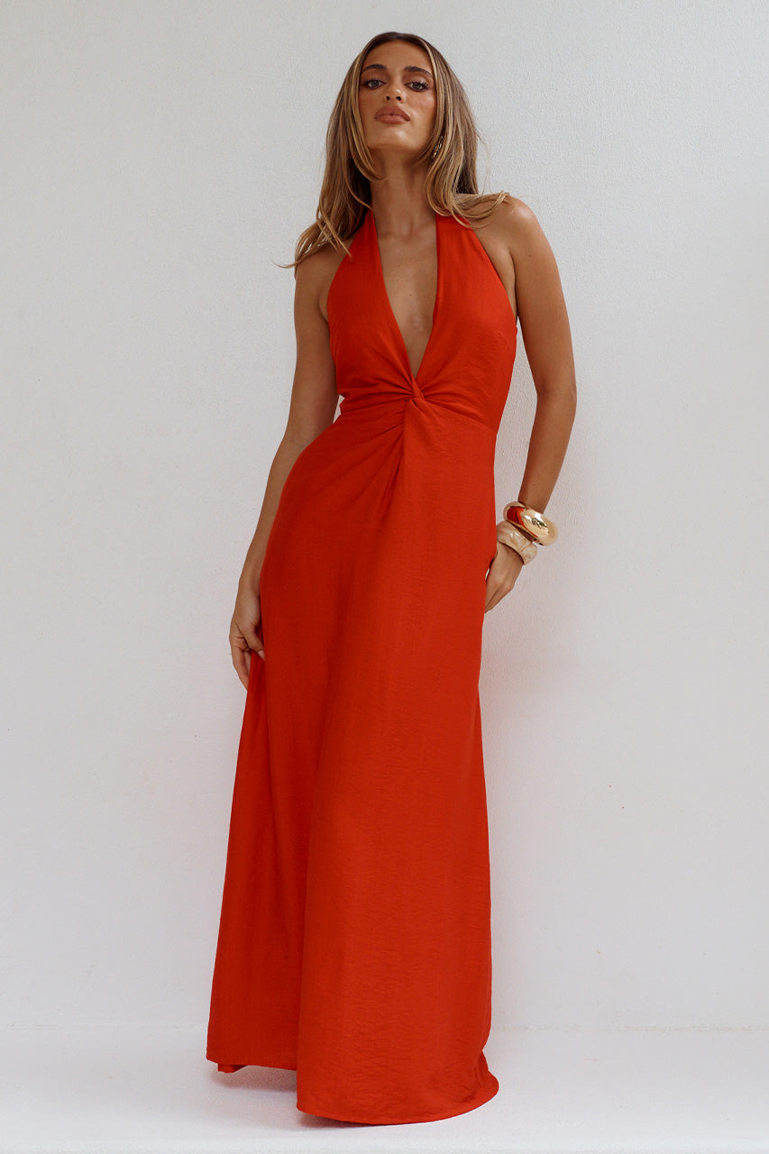 ARLI DEEP PLUNGE MAXI DRESS - RED XXL - ARLIDEEPPLUNGEMAXIDRESS-RED-02