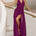 ARLOWE FAUX WRAP MAXI DRESS - PLUM