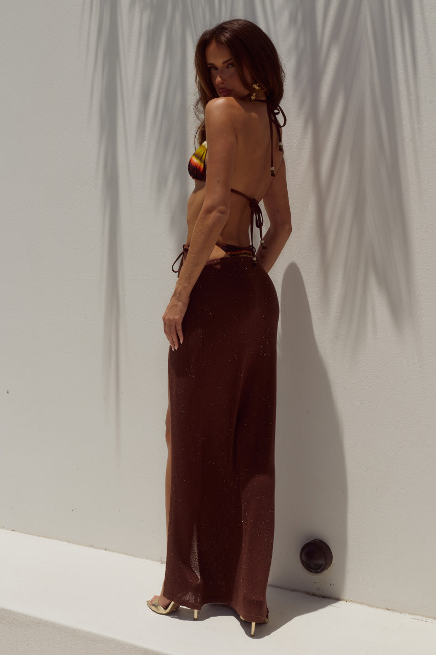 KIVA HIGH SIDE SLIT MAXI SKIRT - CHOCOLATE - ARUBATRIANGLEBIKINITOPXARUBASIDETIEBIKINIBOTTOM-ANABELLREDXKIVAHIGHSIDESLITMAXISKIRT-CHOCOLATE-2