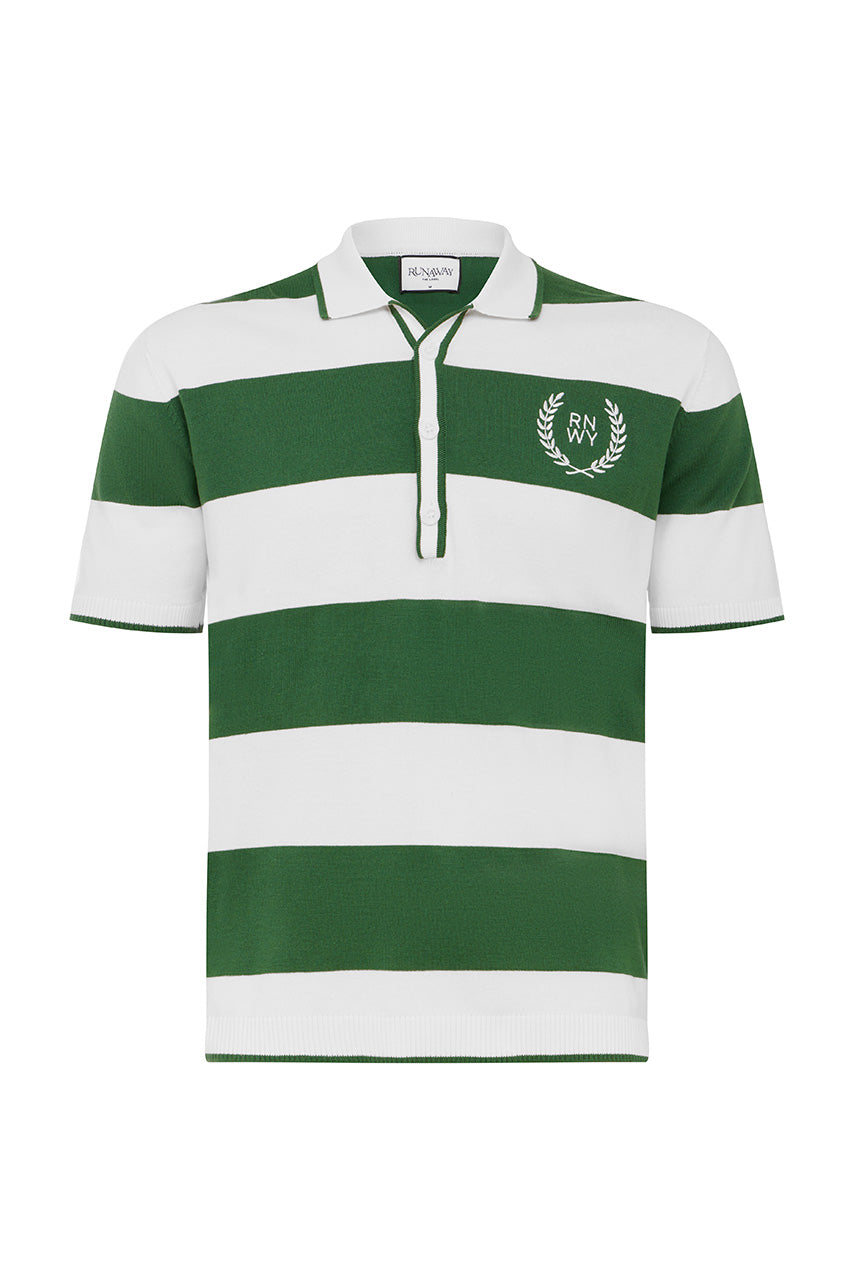 ASPIN SHORT SLEEVE POLO KNIT TOP - KHAKI/WHITE - ASPIN_SHORT_SLEEVE_POLO_KNIT_TOP_-_KHAKI_WHITE-4