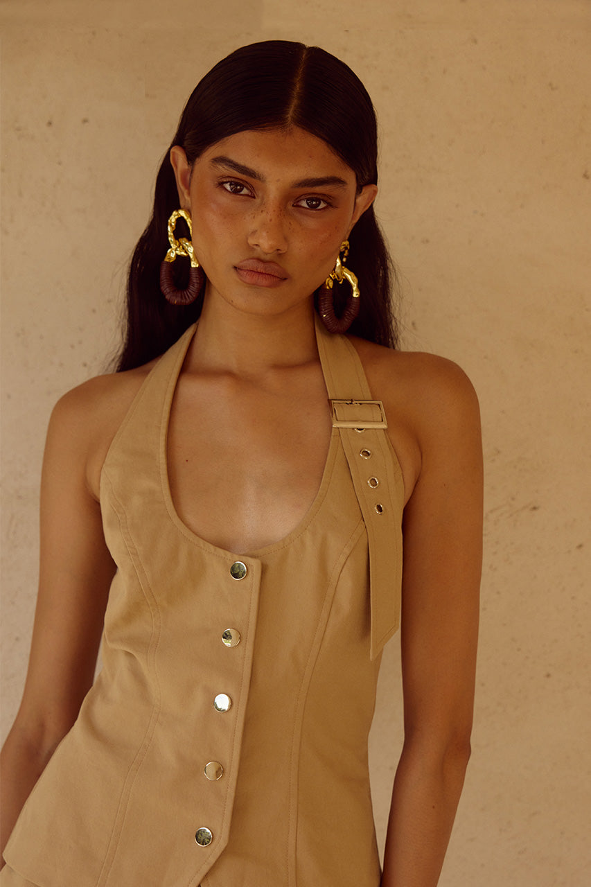 ASTRID HALTER TOP - CAMEL - ASTRIDTOPCAMELxASTRIDHOTSHORTCAMEL_2