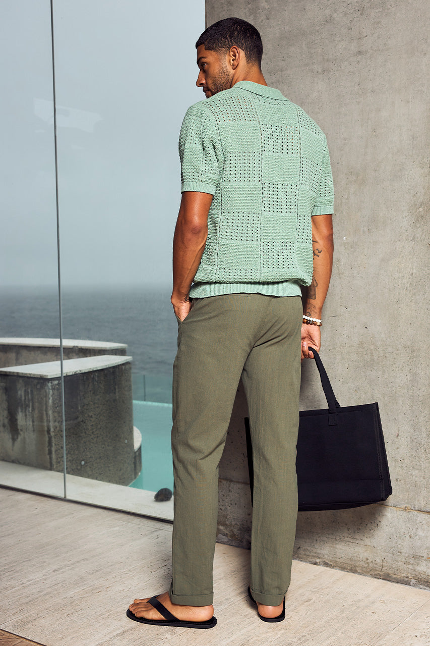 TARIAN SLIM TAILORED PANT - KHAKI