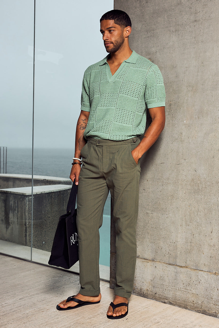 TARIAN SLIM TAILORED PANT - KHAKI