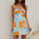 AUBRIE HALTER MINI DRESS - STILLA ORANGE