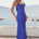 AVALEE FRILL TRIM MAXI DRESS - SAPPHIRE