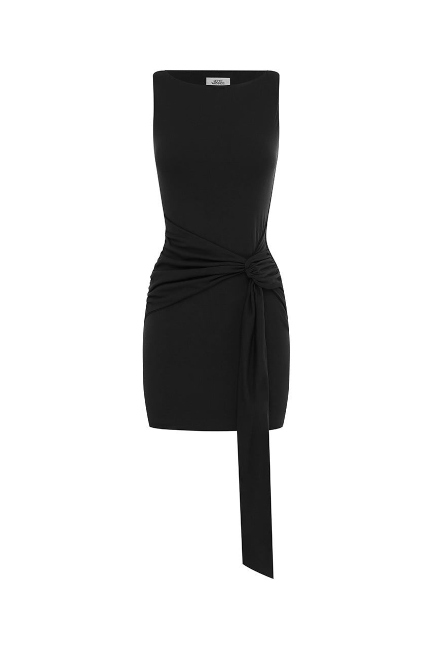 AVANNI BOAT NECK MINI DRESS - GRANITE - AVANNI_BOAT_NECK_MINI_DRESS_-_GRANITE