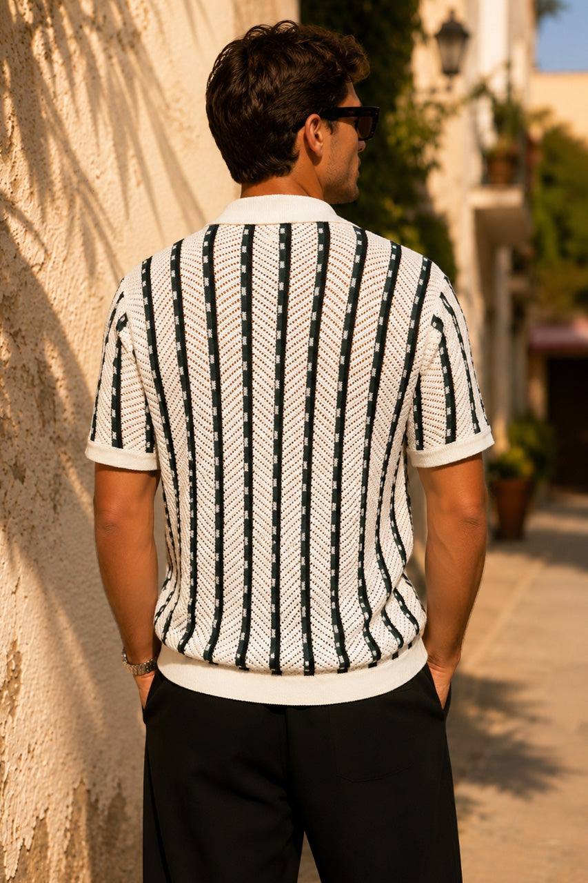 AXEL COLLARED KNIT TOP - WHITE/BLACK - AXELCOLLAREDKNITTOP-1