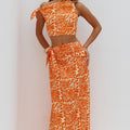 AZARIAH SIDE TIE MAXI SKIRT - AZARIAH ORANGE