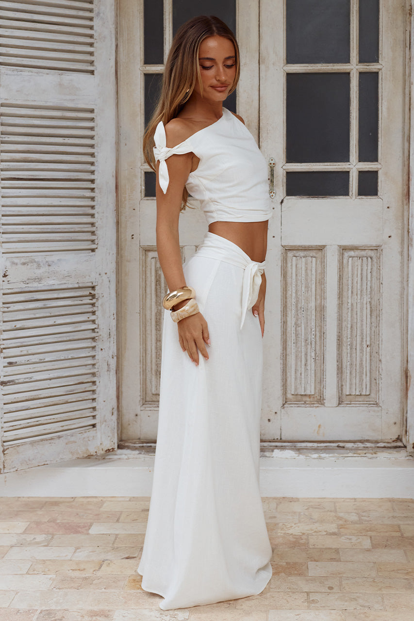 AZARIAH SIDE TIE MAXI SKIRT - WHITE - AZARIAHOFFSHOULDERTIETOPXAZARIAHSIDETIEMAXISKIRT-WHITE-06