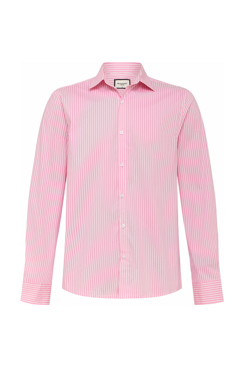 BARERETO LONG SLEEVE SHIRT - PINK STRIPE - BARERETOLONGSLEEVESHIRT-PINKSTRIPE-4