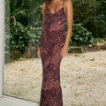 BIANCHA COWL CROSS BACK MAXI DRESS - TRIANA CHOCO