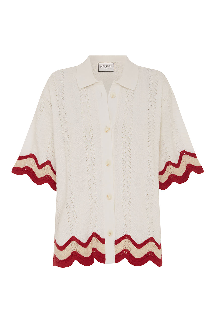 BILLIE TOP - WHITE/RED - BILLIE-TOP-WHITE-RED