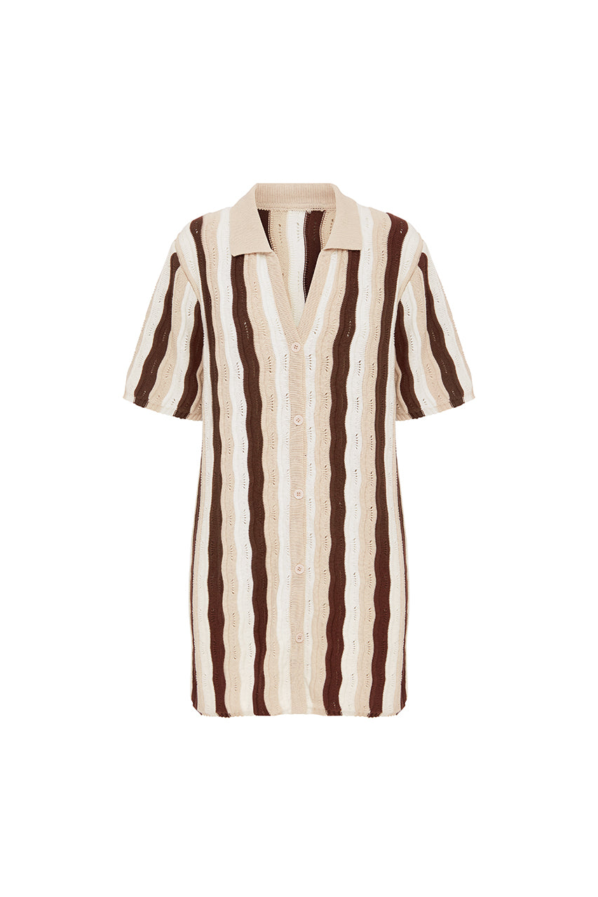 BLANCHE MINI DRESS - CHOC MULTI - BLANCHE-MINI-DRESS-CHOC-MULTI-_1