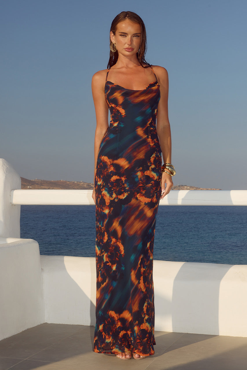 BRIGETTE COWL CROSS BACK MAXI DRESS - VALINA ORANGE XXL - BRIGETTECOWLCROSSBACKMAXIDRESS-VALINAORANGE_8