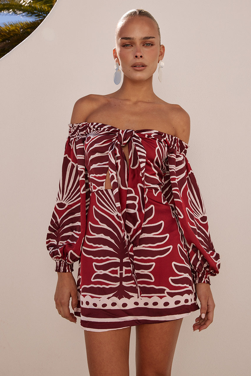BRODIE OFF SHOULDER MINI DRESS - BRODIE RED - BRODIEOFFSHOULDERMINIDRESS-BRODIERED-1