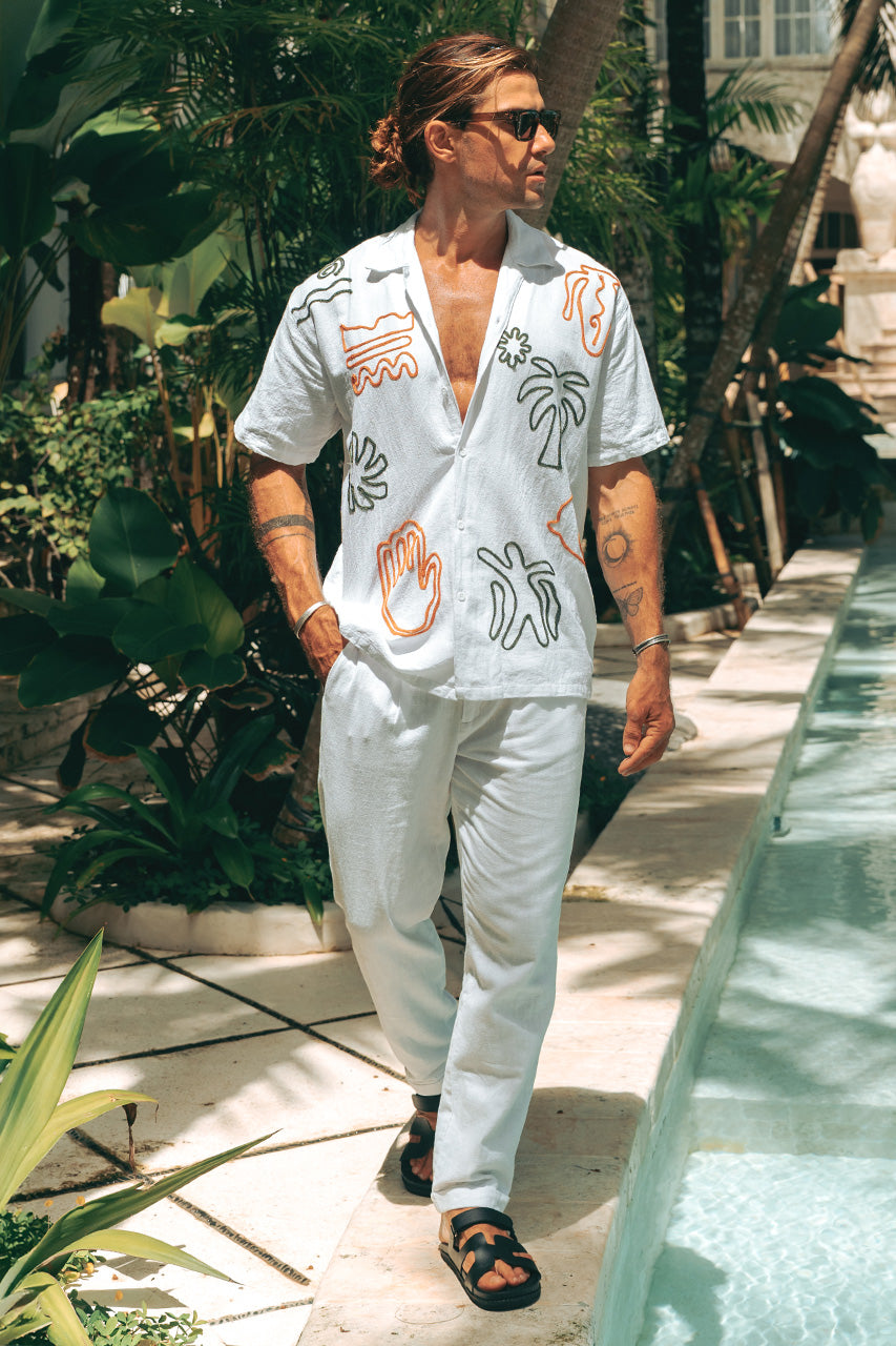 BRODIE SHORT SLEEVE SHIRT - WHITE - BRODIESHORTSLEEVESHIRT-1